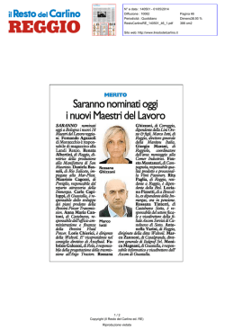 Saranno nominati oggi i nuovi Maestri del Lavoro