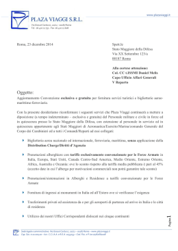 Plaza Viaggi - Ministero della Difesa