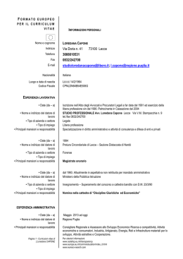 * NOTE - Comune di Lecce