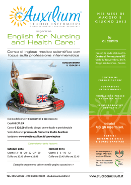 English for Nursing and Health Care: Eng an