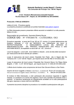 Lettera di invito - ASL Napoli 1 Centro