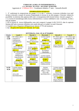 lezioni del mattino