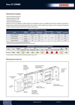 Caratteristiche tecniche - Serie 27 COMBI