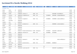 Iscrizioni Fit e Nordic Walking 2014 - ColleMar