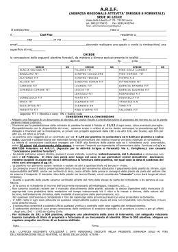 Lecce. Modulo richiesta piantine forestali_0