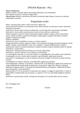 IPSSAR Matteotti - Pisa Programma svolto