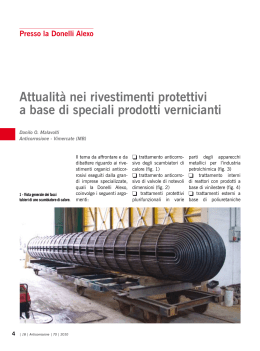 Attualit&agrave; nei rivestimenti protettivi a base di speciali prodotti vernicianti