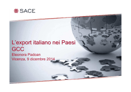 Seminario GCC - Confindustria Vicenza - 09-12-2014