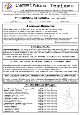 18 maggio 2014 - Unit&agrave; Pastorale di Vo