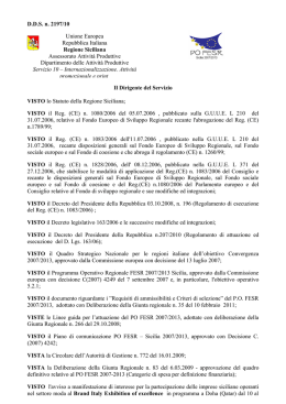 D.D.S. n. 2197/10 Unione Europea Repubblica