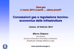 Concessioni gas e regolazione tecnico