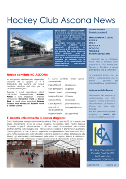 Newsletter 1 - Hockey Club Ascona