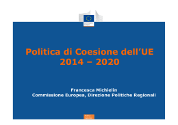 La politica di coesione 2014-2020 in Veneto – MICHIELIN