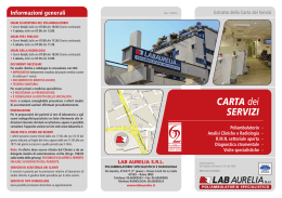 Lab Aurelia - Carta dei servizi