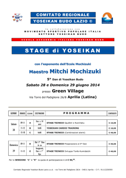 Maestro Mitchi Mochizuki 5° Dan di Yoseikan Budo