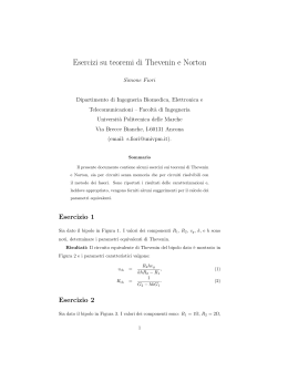 Esercizi su teoremi di Thevenin e Norton