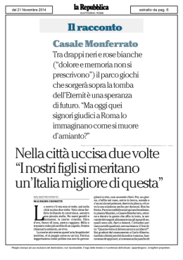 Nella citt&agrave; uccisa due volte "I nostri figlisi meritano