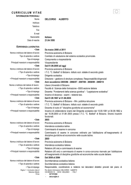 CV Dirigente Scolastico Prof. Delcorso Alberto