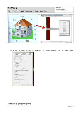 TUTORIAL CALCOLO PONTE TERMICO CON THERM