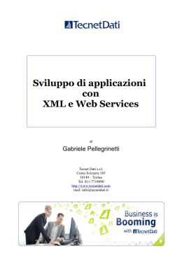 Sviluppo di applicazioni con XML e Web Services