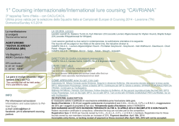 1° Coursing internazionale/International lure