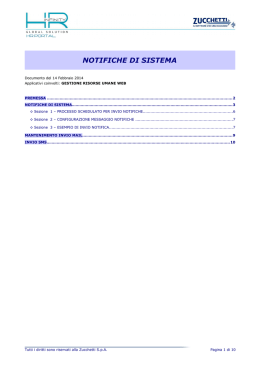 NOTIFICHE DI SISTEMA - HR Infinity