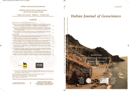 TOC (PDF) - Italian Journal of Geosciences