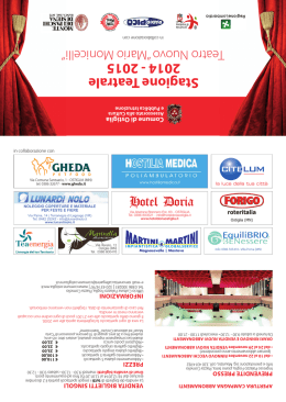 Visualizza la locandina della stagione 2014-2015