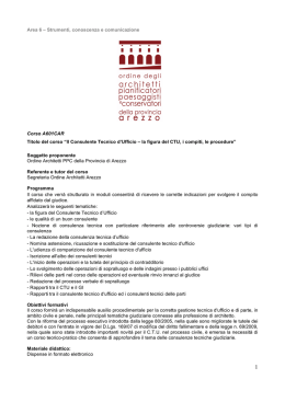 corso CTU 1 - Ordine Architetti Arezzo