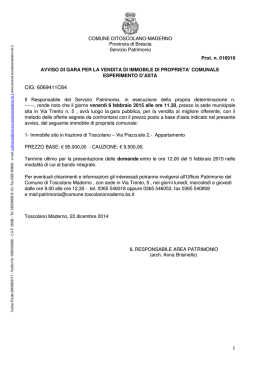 1 CIG: 6069411C64 - Comune di Toscolano Maderno