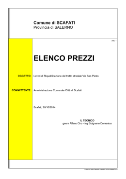 ELENCO PREZZI