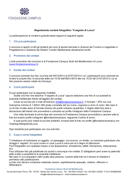 1. Chi pu&ograve; partecipare 2. Promotore del contest 3