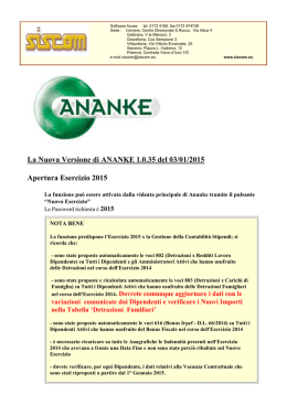 La Nuova Versione di ANANKE 1.0.34 del 13/12/2014