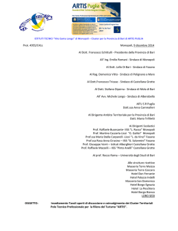 Prot. 4955/C41c Monopoli, 9 dicembre 2014 Al Dott. Francesco
