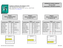 February 2015 schedule - Northern California Tile Industry