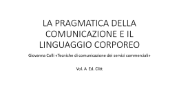 la pragmatica della comunicazione e il linguaggio corporeo
