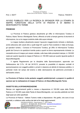 Avviso - Provincia di Padova
