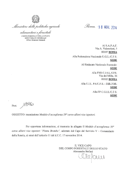 leggi tutto - UGL Corpo Forestale