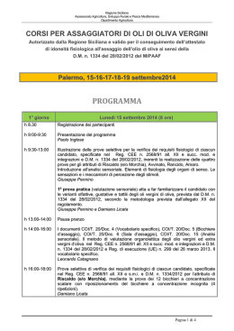Programma corso Palermo, 15-16-17-18-19 set 2014
