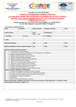 SCHEDA ISCRIZIONE regolamentata PLE CON E
