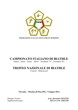 campionato italiano e trofeo nazionale di biathle