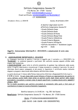 5. ASSICURAZIONE 2014-15 - Istituto Comprensivo Savona IV
