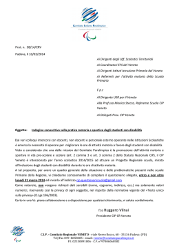 Lettera censimento CIP Veneto