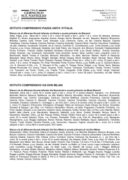 1 - Elenco vie di riferimento - Comune di Cernusco sul Naviglio