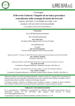 Programma - Ordine degli Ingegneri della provincia di Napoli