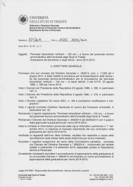 Permessi straordinari retribuiti 150 ore