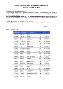18/9/2014 - Dipartimento di Matematica