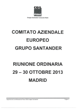 30 ottobre 2013 madrid - Fisac Portale Nazionale