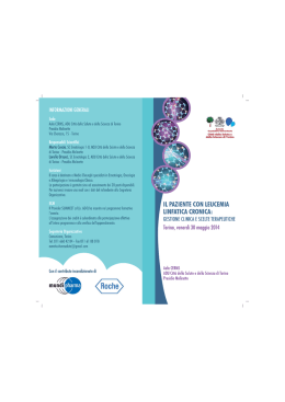 Pgr Leucemia Linfatica tr - Educazione Prevenzione Salute