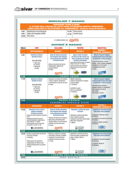 16&deg; congresso internazionale gioved&igrave; 8 maggio mercoled&igrave; 7 maggio